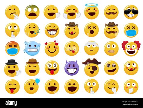 Emoji Characters And Smileys Stock Vector Images Alamy