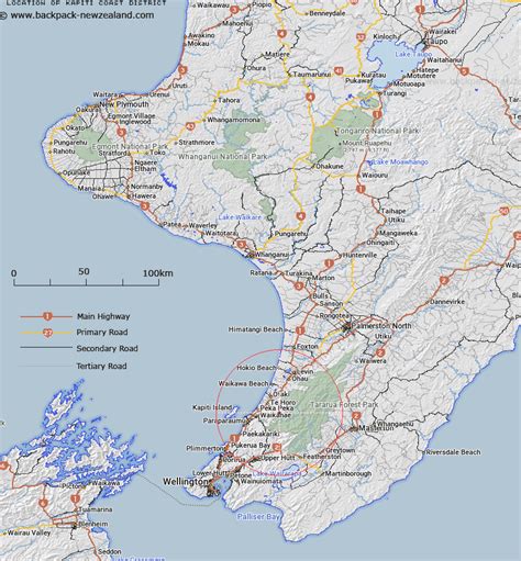 Where Is Kapiti Coast District Map New Zealand Maps