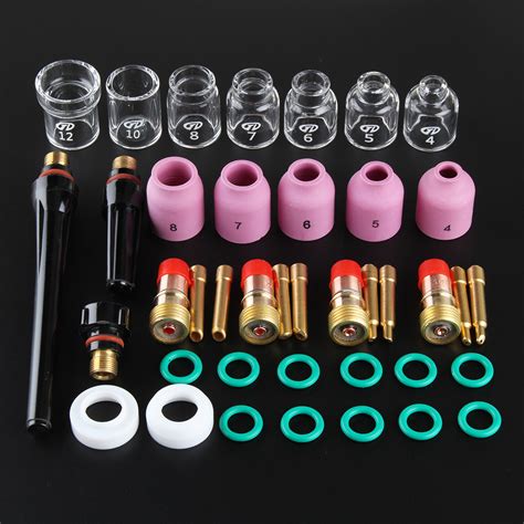 Pcs Tig Welding Torch Nozzle Stubby Gas Lens Glass Cup Kit For Wp
