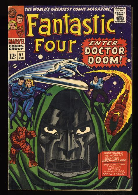 Fantastic Four 57 Vg 40 Doctor Doom Silver Surfer Comic Books