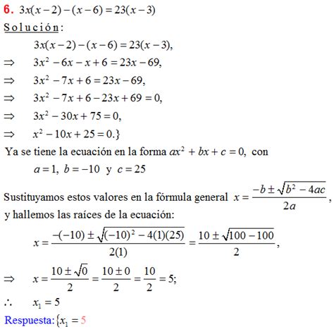 Algebra De Baldor Ecuaciones De Segundo Grado Resolución De Ecuaciones