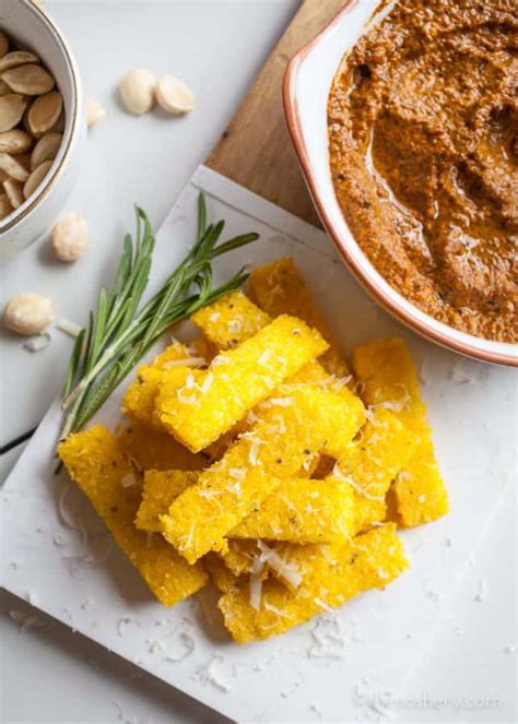 Whisk in the polenta and reduce the heat to low, whisking continuously for about 5 minutes, or until all the liquid has been absorbed and the polenta is. Oven Baked Polenta Fries | The Noshery