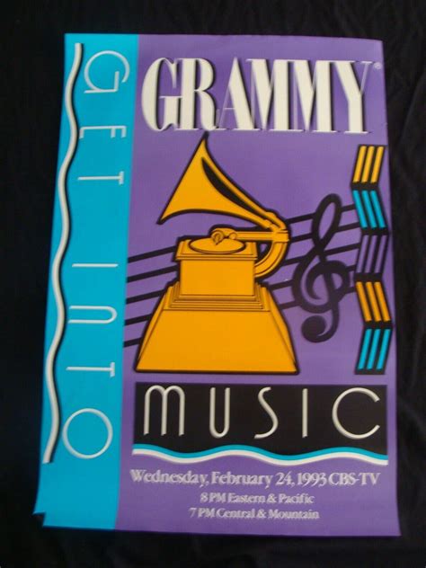 35th Annual Grammy Awards Album Poster Original Record Store Promo 1993