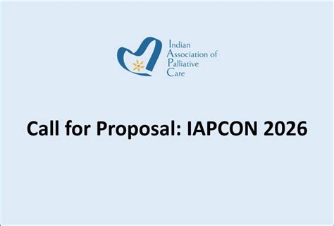 Call For Proposal Iapcon 2026 I A P C