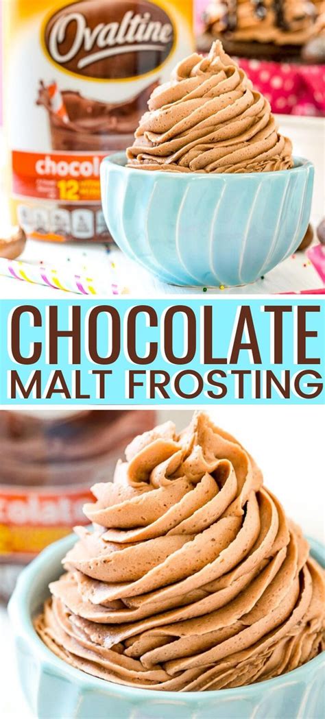 1 cup heavy whipping cream. Chocolate Malt Frosting is made with whipped butter, heavy cream, and sugar, laced with Ovaltine ...