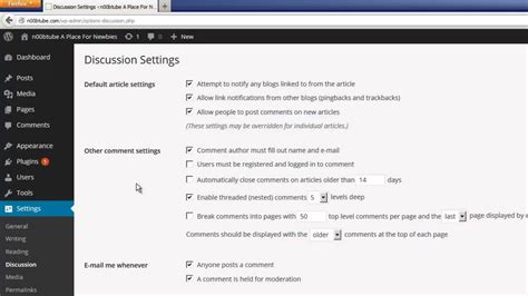 Configuring Your Settings In Wordpress Youtube