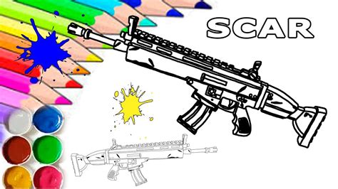 Fortnite coloring pages print and color com. Fortnite Scar (Siegebreaker) Homemade printable coloring ...