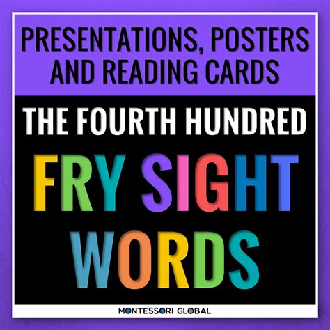 Fry Sight Words The 4th 100 Powerpoint Flashcards Posters