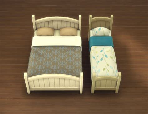 My Sims 4 Blog Rustic Bed Frames By Plasticbox