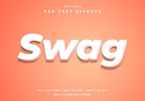 Premium Psd Modern Swag Text Effect