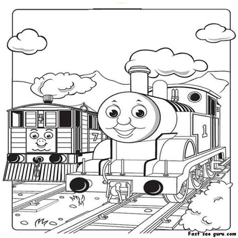 Besides, the pictures of them are appropriate to be the line arts to color. thomas the train coloring pages printable for girls and boys