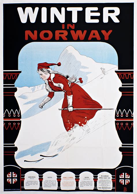 Skier Vintage Ski Posters Retro Ski Tourism Poster Foreign Travel
