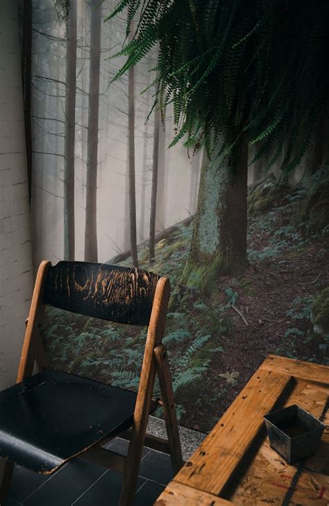 Foggy Forest Wall Mural By Eazywallz Nature Home Decor Interior