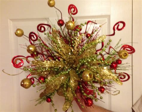 My New Tree Topper I Made Christmas Wreaths Tree Toppers Decor