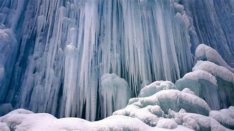 Frozen Waterfall Wonderful Winter Wallpaper