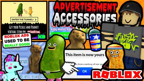 Roblox Website Ads Used To Give Accessories When You Click Them Youtube