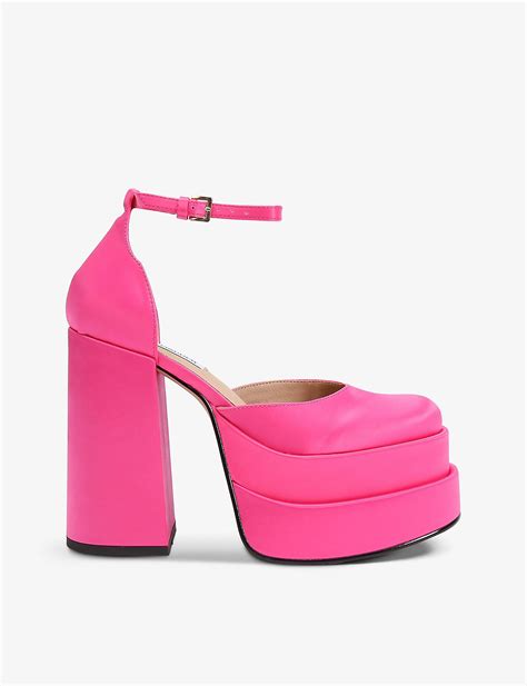 Steve Madden Charlize Platform Heel Satin Sandals In Pink Lyst Canada