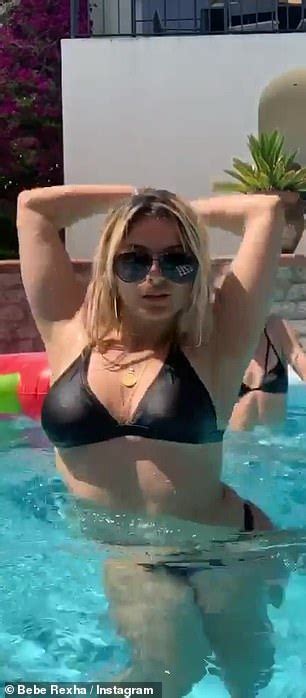 Bebe Rexha Puts On A Cheeky Display In A Skimpy Black Thong Bikini 24h Beauty