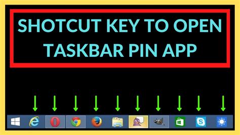 Shortcut Key To Open Taskbar App Taskbar Shortcut Key Taskbar