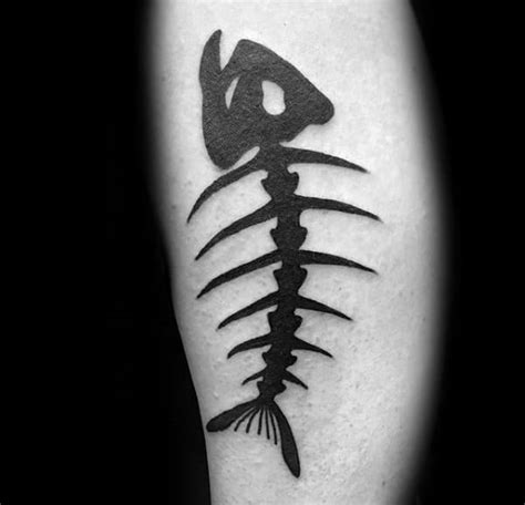 50 Fish Skeleton Tattoo Designs For Men X Ray Ink Ideas