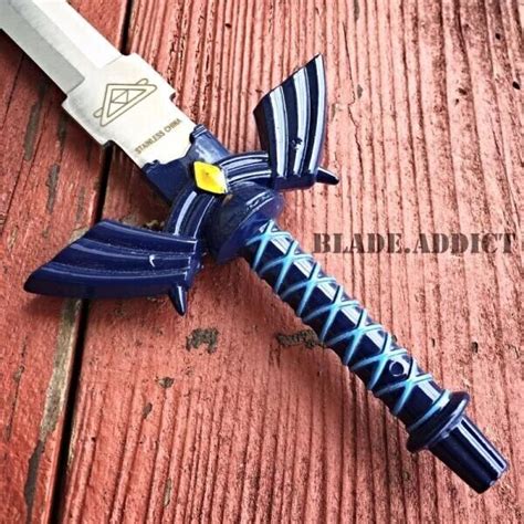 buy 12 legend of zelda hylian hyrule ocarina of time master sword short dagger blue online at