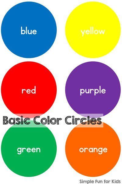Basic Color Circles Simple Fun For Kids Toddler Learning Activities