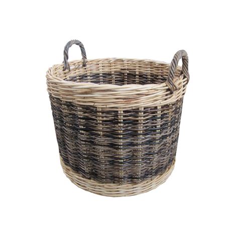 The rattan is soft inside and outside, very suitable for the weaving of household utensils. Buy Two Tone Rattan Round Wicker Log Basket from The ...