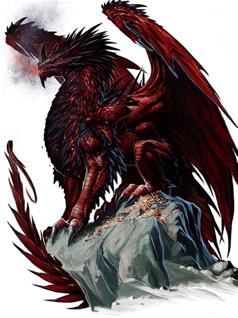 Dragon Red And Black Ancient Dragon Red Dragon Dragon Artwork