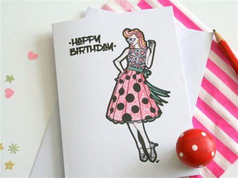 Rockabilly Happy Birthday Card Personalised Rock N Roll Birthday Card