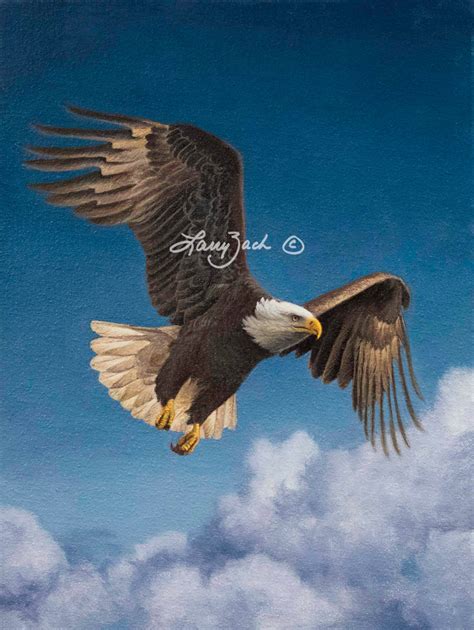 Flying High Bald Eagle Larry Zach Wildlife Art
