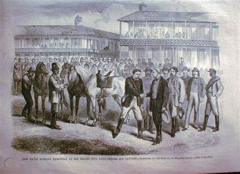 Capture Of Jefferson Davis Civil War Lithograph 1865 76471113
