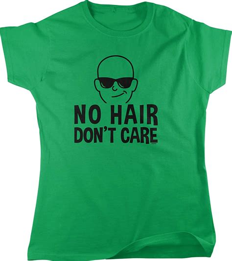 hoodteez no hair don t care women s t shirt clothing