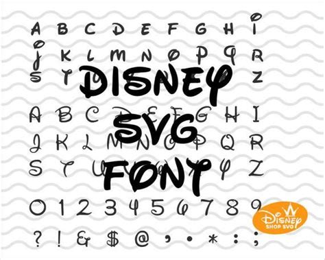 Disney Font Svg Collection Disney Alphabet Dxf Disney Etsy In