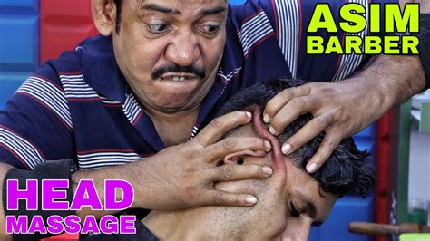 Relaxing Head Massage And Hair Scratching Asim Barber Neck Cracking And Hair Cracking Asmr