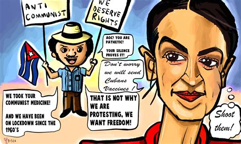 Alexandria Ocasio Cortez Aoc Cuba Political Editorial Cartoon