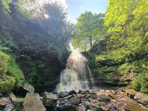 Middle Black Clough Waterfall Walk Map 2 Mile Route Peak District