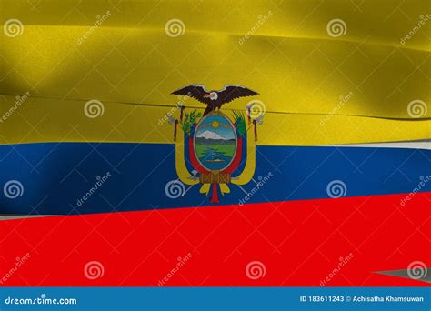 Cinta Colorida Como Bandera Nacional Ecuador Tricolor Horizontal De