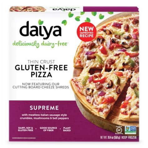 Daiya Supreme Dairy Free Gluten Free Vegan Thin Crust Frozen Pizza 19