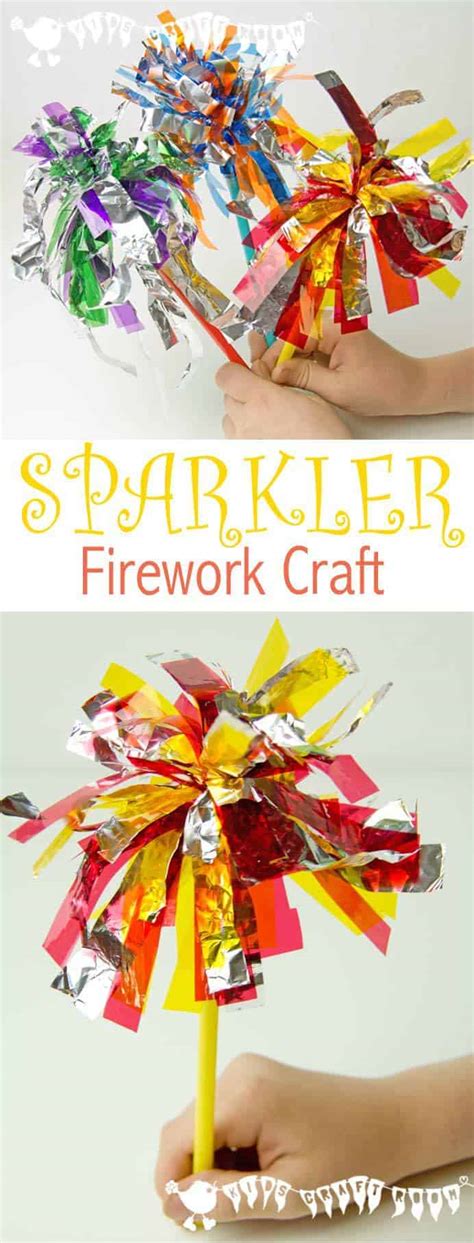 Sparkler Firework Craft For Kids In The Playroom