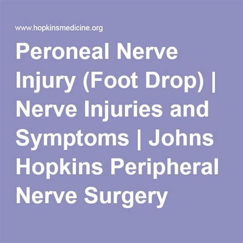 Peroneal Nerve Injury Foot Drop Nerve Injuries And Symptoms Johns