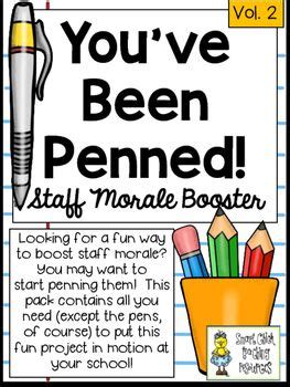 You Ve Been Penned A Great Staff Morale Booster FREEBIE Teacher