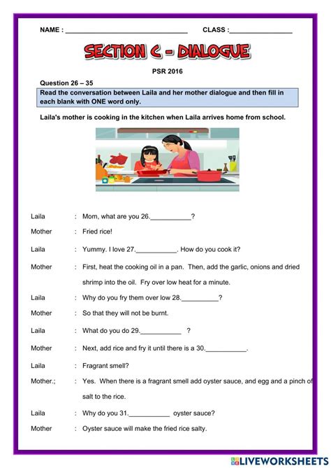 Dialogues Online Worksheet For Year 4 6 You Can Do The Exercises