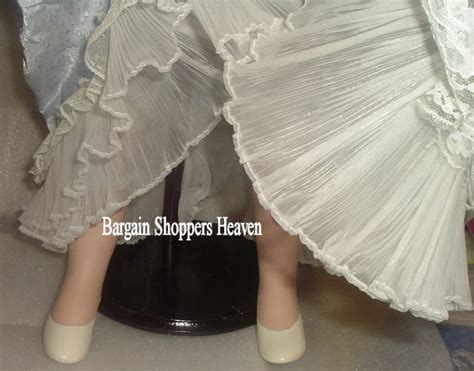 Very Rare 3 Feet Tall Fine Bisque Porcelain Victorian Wedding Doll With Lace New Collectors Edition