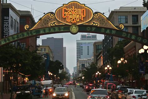 An Entrance To The Gaslamp Quarter Of San Diego Ca Usa Photograph By