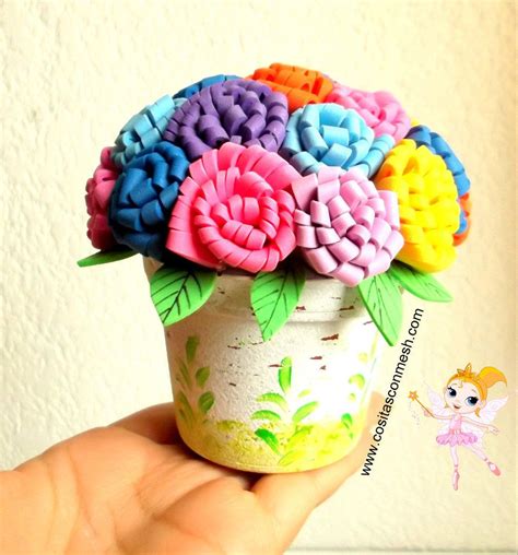 Cositasconmesh Manualidades Flores De Fomi Kids Crafts Diy Crafts For