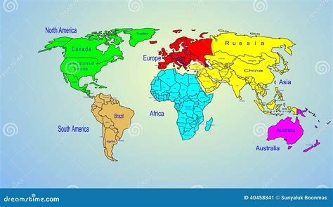Diseno De Ilustracion De Mapa De Continentes Del Mundo Images Porn