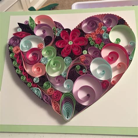 Quilling • Quilled Paper Heart • Lightweight Cardstock • Valentines