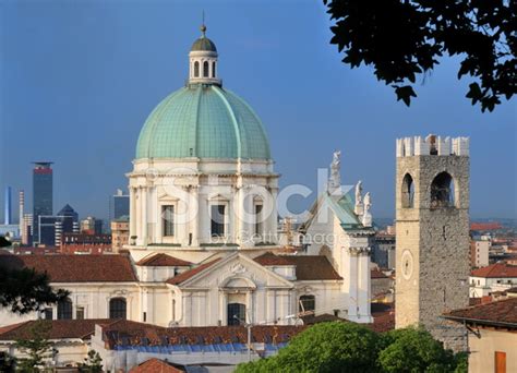 Cathedral And Skyline Of Brescia Italy Stock Photo Royalty Free