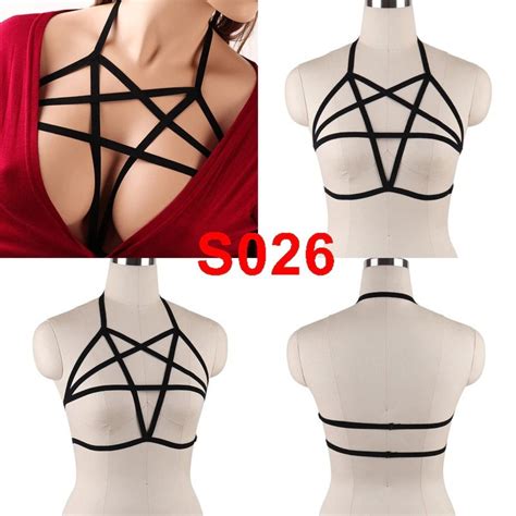 pentagram harness stylish ladies women body harness bra breast etsy