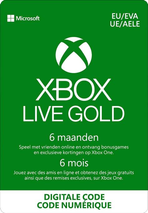Microsoft Xbox Live Gold 6 Maanden Abonnement Xbox Series Xs Xbox